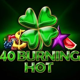 40 Burning Hot slot logo by Amusnet Interactive at Revery Casino40 Burning Hot